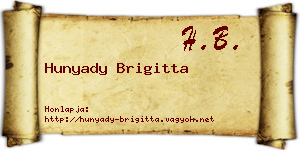 Hunyady Brigitta névjegykártya